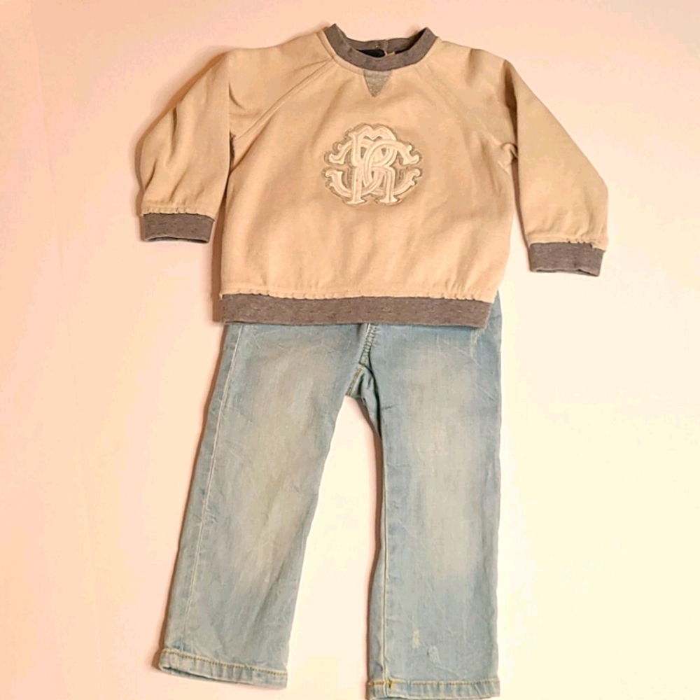 Roberto Cavalli jeans and sweater. 100% real